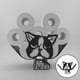 thumbnail image 3 of Portarrollos de papel higiénico creativo y novedoso, de pie, de hierro, con forma de animal, vertical Perro, 3 of 9