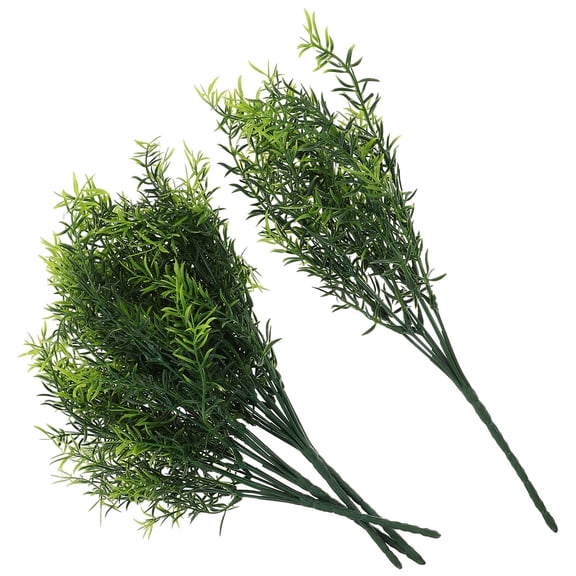 COMPUKAS 5Pcs Lifelike Greenery Green Artificial Water Plant for Garden 13.8X4.3X2.4in
