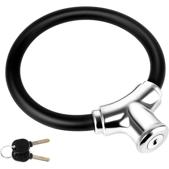 Lunfar Antivol pour Vélo Cadenas à Vélo en Alliage de Zinc Verrou de Bicyclette Universel Portable Haute Sécurité Antivol de Câble de Vélo de Montage VTT Trottinette Scooter Vélo de Course avec Clé