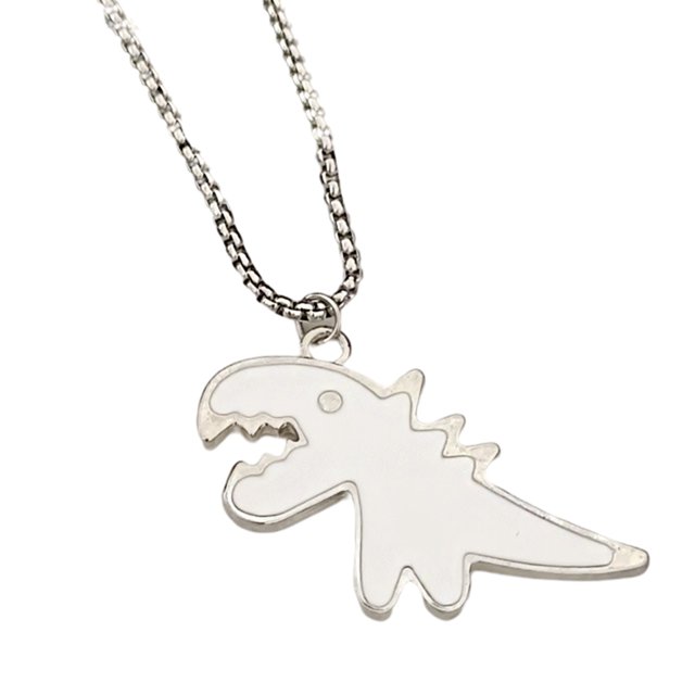 Moda dinosaurio colgante colres amantes de Hip Hop cadenas de pareja para hombres mujeres Sunnimix Collar colgante de dinosaurios