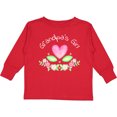 thumbnail image 3 of Inktastic Grandpa's Girl- Heart Flowers Girls Long Sleeve Toddler T-Shirt, 3 of 5