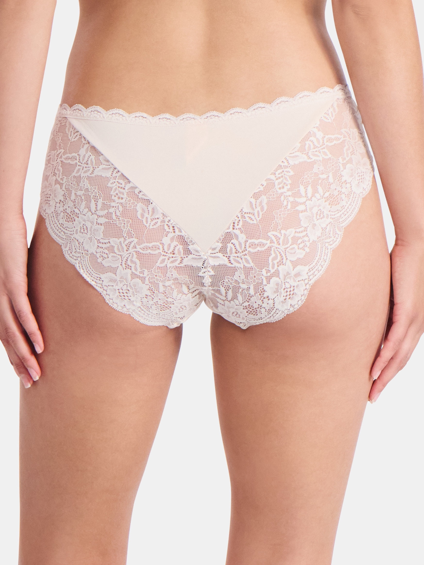 Joyspun Women's Microfiber and Lace Hipster Panties, 3-Pack, Sizes XS-3XL