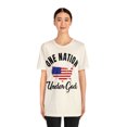 thumbnail image 3 of Unisex Jersey Short Sleeve Tee One Nation Under God, 3 of 4