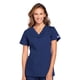 thumbnail image 1 of Top médico para mujer con cuello en V, ropa de trabajo original con paneles traseros de punto acanalado, talla grande WW645 3XL Azul marino, 1 of 5