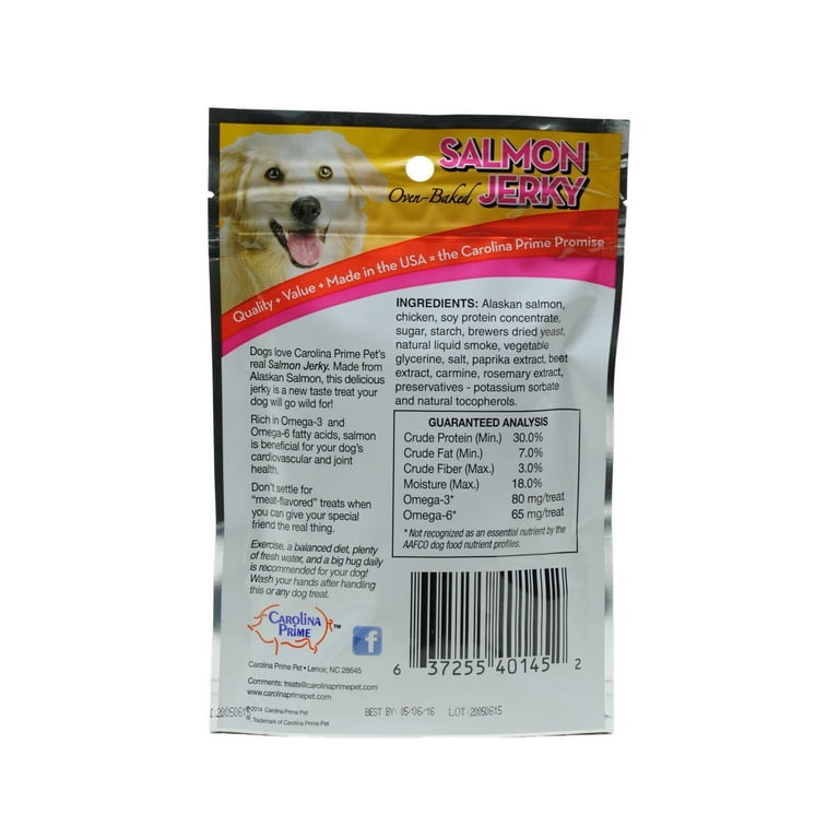 Carolina Prime Oven Baked Salmon Jerky for Dogs 6oz Walmart