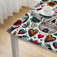 thumbnail image 4 of nygtbtfer Sugar Horror Skull and Print Tablecloth,Thanksgiving Table Cover for Party Dining Picnic Table Decor,Elastic Edge, 4 of 7