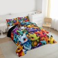 thumbnail image 3 of Homewish Children Kids Cartoon Dragon Bedding Comforter Set 2pcs,Cute Animal Twin Comforter Sets Microfiber,Magical Wildlife Breathable Bedding Set,Microfiber Bedroom Decor,Reversible, 3 of 8