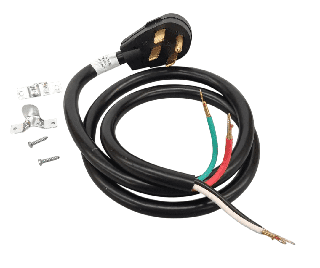 Electrical Range 5' Power Cord, 40 Amp, 4 Prong Wire, 125/250V, SRC4-40-5