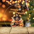 thumbnail image 3 of Happy Thanksgiving Dachshund Welcome Thankful Fall Autumn Pumpkin Acrylic Round Ornament Wiener Dog Lover Gifts Idea Home Tree Decor - 02021, 3 of 4