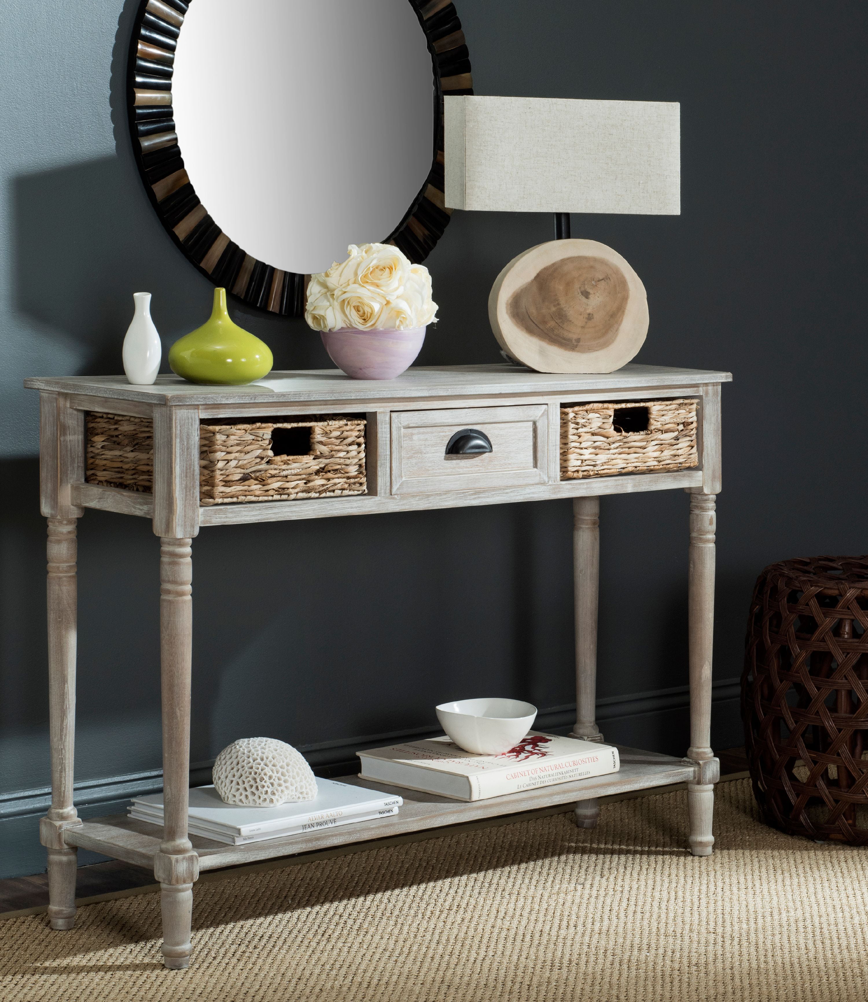 Safavieh Christa Contemporary Console Table Drawer and Two ...