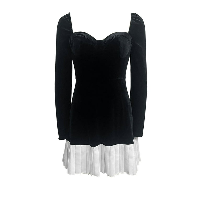 black long sleeve bodycon dress square neck New ZARA M Black Sqaure Neck Long Sleeve Bodycon Dress Women