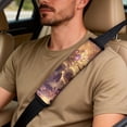 thumbnail image 5 of Xixirimido Car Seat Covers Front Seats Leather Universal Fit for Cars, Vans, Trucks, SUV, Set of 5 Car Seat Protector with Seatbelt Covers & Center Console Cover, Skull with Crown, 5 of 8