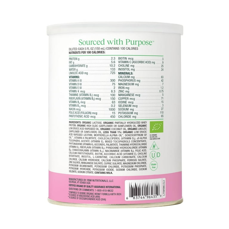 Bobbie Organic Gentle Infant Formula For Everyday Feeding, Milk