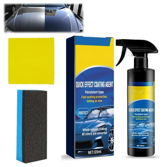 Car Coating Spray, Quick Effect Coating Agent Spray, Multi-Functional Coating Renewal Agent Spray Waterless Wash, Plastic Parts Refurbish Agent