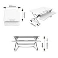 thumbnail image 4 of Height Adjustable Sit Standing Desk Converter, Ergonomic Computer Monitor Desk Ergo Riser ADR with Gas Spring Structure, 35" Wide Fits Single/Dual Monitor - White, 4 of 9