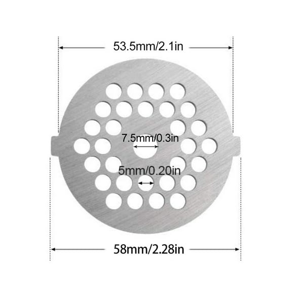 Acahhotxx Meats Grinder Disc, Meat Grinder Discs Plates Grinding Meat Grinder Disc Stainless Steel Food Grinder Accessories Kitchen Tool - B