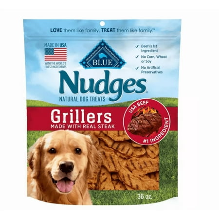 BLUE Nudges Grillers Real Steak Flavor Natural Dog Treats, 36 oz.