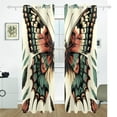 thumbnail image 2 of Butterfly Leaves Around Black Out Curtains 72 Inch Length Curtains for Sliding Glass Doors Bedroom Living Room 2 Pack, 2 of 6