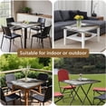 thumbnail image 5 of Gray White Gold Marble Pattern Square Fitted Tablecloth with Elastic Edge,Square Table Cover,Washable Elastic Table Cover for Home Kitchen Party Decor 36"x36", 5 of 6