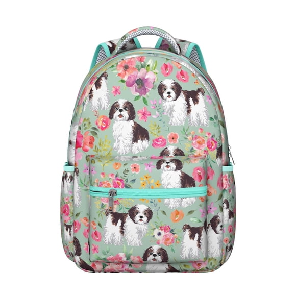 Cartoon Puppy Pattern Backpack with Funny Dog Illustrations, Suitable for Student and Pet Enthusiasts, Durable and Stylish