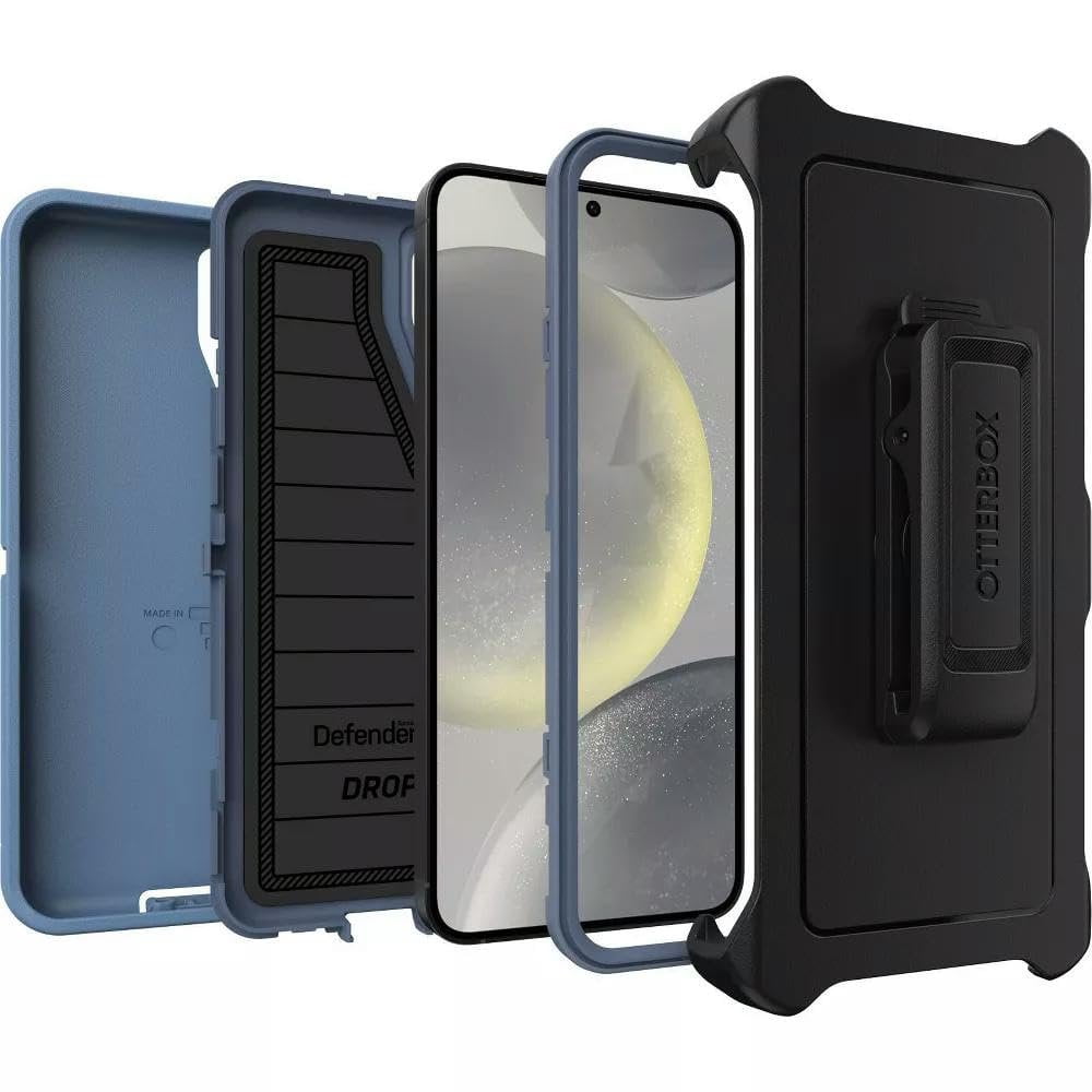 OtterBox Samsung Galaxy S24+ Only - Defender Series Pro Case - Baby Blue Jeans Blue - Screenless - Rugged & Durable - with Port Protection - Holster Clip Includes