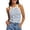 A-Blue152, variant on Womens Tank Tops Halter Crew Neck Casual Tops Slim Fit Ribbed Horizontal Stripe Knit Cropped Cami Tops