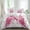 White, variant on Pink Ribbon Set of 4 Bedding Quilt Covers, Wings Romantic Love Heart Flowers Retro Country 4-Piece Bed Sheet Set with Extra Soft Bed Sheets Quilt Cover Pillowcase, California King