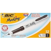 BIC Marking Ultra-Fine Tip Permanent Marker, Tuxedo Black, Dozen