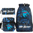thumbnail image 1 of 3pcs/set Mr Beast Backpack Shoulder Bag Pencil Case Boys Girls Back to School Bookbags Children Rucksack Travel Knapsack Mochila, 1 of 4
