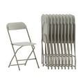 thumbnail image 2 of BizChair Folding Chair - Beige Plastic - 10 Pack 650LB Weight Capacity, 2 of 17