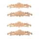 thumbnail image 1 of 4 Piezas 20X5 cm Madera Tallada Apliques de Largo Revestimiento Sin Pintar Rosa Flor Puerta Decoración del Hogar Estilo Europeo, 1 of 4