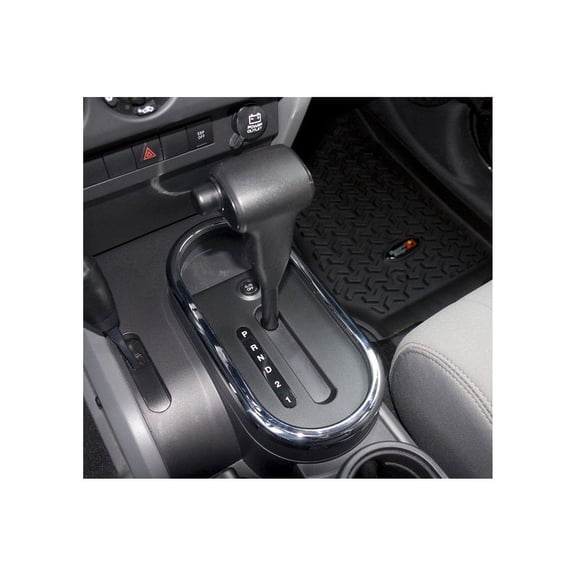 Rugged Ridge by RealTruck Transmission Shifter Trim for Wrangler JK | Chrome, Automatic Transmission | 11156.02 | Compatible with 2007-2010 Jeep Wrangler JK