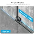 thumbnail image 6 of HopeHub Shower Door 56-60" W x 76" H Frameless Shower Door, Single Sliding Shower Doors with 5/16" (8mm) Clear SGCC ANSI Tempered Glass,Explosion-Proof Film,3 Seal Strips, Stainless Steel Hardware, 6 of 8