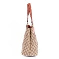 thumbnail image 4 of Pre-Owned Gucci Beige/Brown Medium Bamboo Bar Tote Shoulder Bag Monogrammed Canvas, 4 of 10