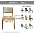 thumbnail image 7 of HELLHERO Boho Mandala Flower Print Dining Chair Seat Cushion Covers Set of 4, Protective Chairs Covers for Kitchen, Anti Dirt Dining Room Chair Seat Cover, Yellow, 7 of 7