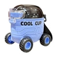 thumbnail image 2 of Naittoop Cute Water Bottle Bus Water Cup with Straw and Strap Break Resistant Detachable,Mini Car Water Bottle for School Sports Travel Blue, 2 of 6