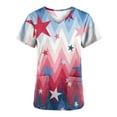 thumbnail image 1 of Samickarr Independence Day Scrub Shirts For Womens Plus Size Nursing Uniform With Pocket V-Neck Short Sleeve Printed Work Utility Safety Tops Nursing Worker Protective Working Uniform Scrub Tops, 1 of 4