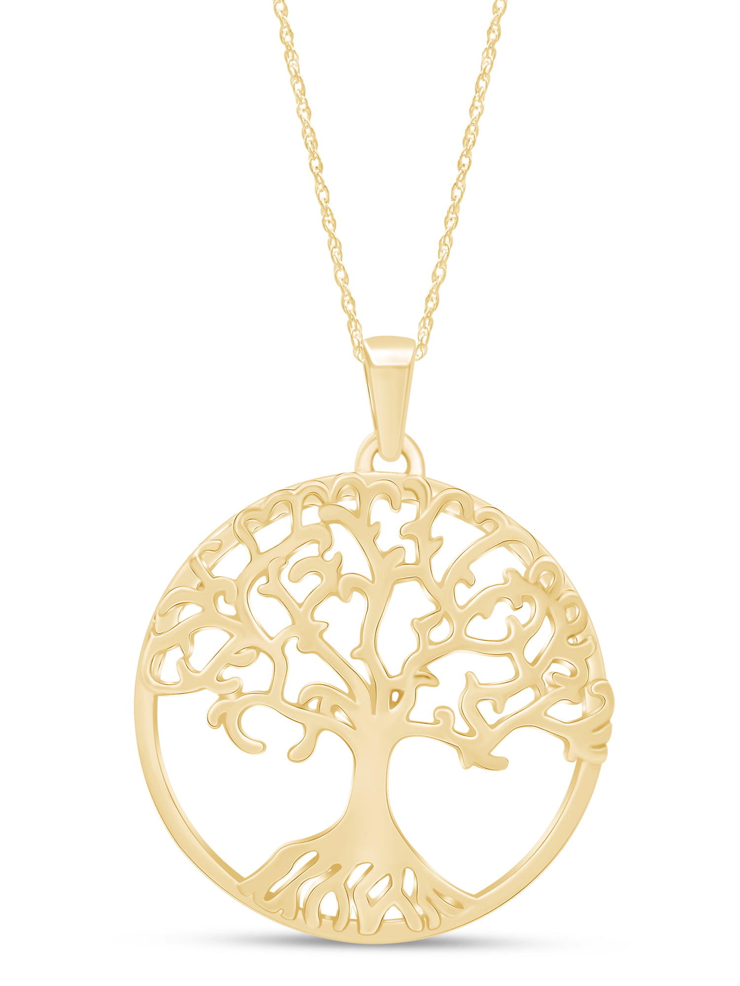 Wishrocks Graceful Flying Sparrow Pendant Necklace in 14K Gold Over Sterling Silver for Womens