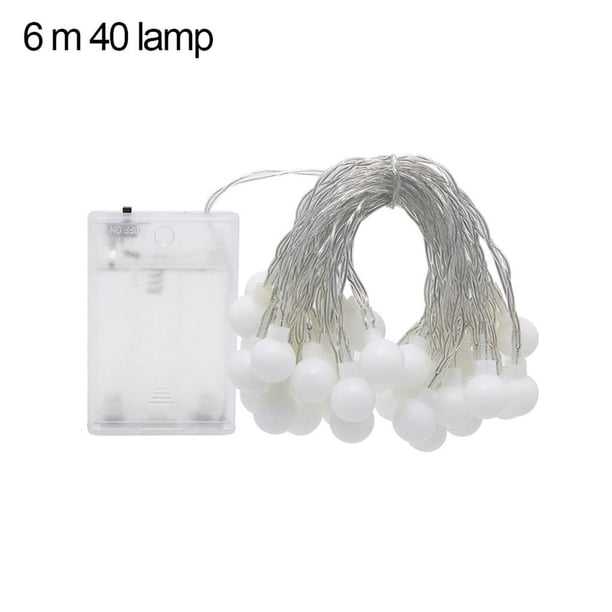 Guirnalda De Hadas De 3M, 20 Led, 6M, 40Led, Guirnalda De Luces Led A Prueba De Agua Para Árbol De Navidad, Boda, Hogar, Decoración Interior, Alimentado Por Batería matsuzay HA023218-00