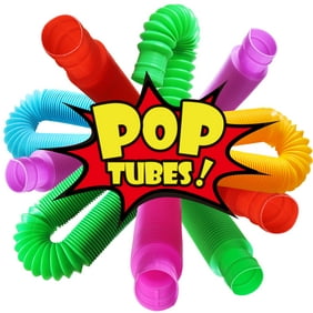 Novelty Place 6 Pack Pull & Pop Tube Sensory Fidget Toy Sensory Educational Toys