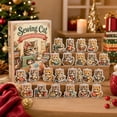 thumbnail image 3 of Christmas Sewing Cat Countdown With 24 Pcs 2D Acrylic Christmas Countdown Ornament Blind Box for Adults DIY Craft Holiday Wall Decor Very Lovely Festive Gift Set for Cat Mom Home Decoration, 3 of 6