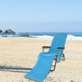thumbnail image 4 of Funda de microfibra para sillón, , toallas para tumbona, piscina de playa con bolsillos laterales de almacenamiento, vacaciones para toma Azul Macarena cubierta de tumbona de playa, 4 of 8
