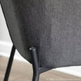 thumbnail image 6 of Daniella Contemporary Dining Chair in Black Metal and Charcoal Fabric by LumiSource - Set of 2, 6 of 12