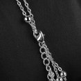 thumbnail interactive-video image 1 of Silver Plated Double Chain Anklet With Bead Accents – 8+2 Inch Extension, Women's Foot Jewelry A38 1 of 4