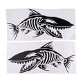 thumbnail image 2 of Pack 2 Black Skeleton Fish Sticker Decal Para Kayak Canoe Boat Graphics, 2 of 9