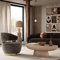 thumbnail image 2 of Kendall Chocolate Brown Velvet Sofa, 2 of 4