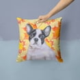 thumbnail image 2 of Carolines Treasures BB9971PW1414 French Bulldog Black White Fall Fabric Decorative Pillow  14Hx14W multicolor, 2 of 4