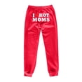 thumbnail image 1 of Gibobby Pantalones para mujer deportivos Pantalones de chándal con forro polar para mujer, pantalones anchos y rectos, pantalones de correr(Rojo,M), 1 of 3
