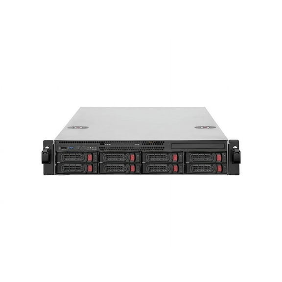Silverstone RM22-308, 2U 8-bay 2.5" / 3.5" HDD / SSD rackmount storage chassis with Mini-SAS HD SFF-8643 12 Gb/s interface