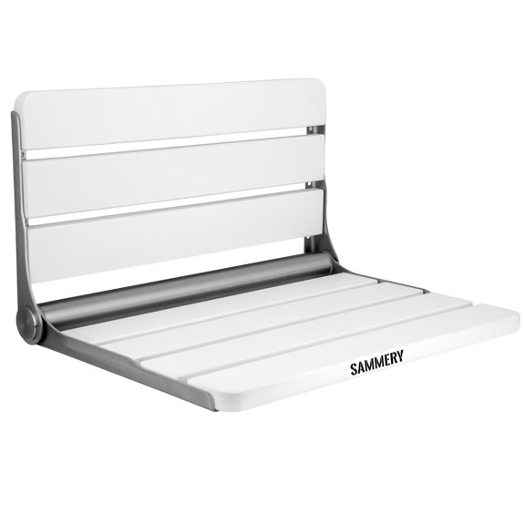 Asiento de Ducha Plegable Sammery de Teca de 18" para Montaje en Pared